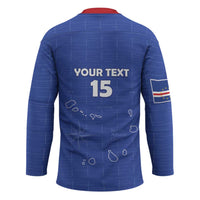 Custom Cape Verde Football Hockey Jersey Come On Tubaroes Azuis - Blue - Wonder Print Shop