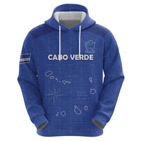Custom Cape Verde Football Hoodie Come On Tubaroes Azuis - Blue - Wonder Print Shop