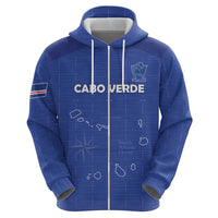 Custom Cape Verde Football Hoodie Come On Tubaroes Azuis - Blue - Wonder Print Shop