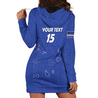 Custom Cape Verde Football Hoodie Dress Come On Tubaroes Azuis - Blue - Wonder Print Shop