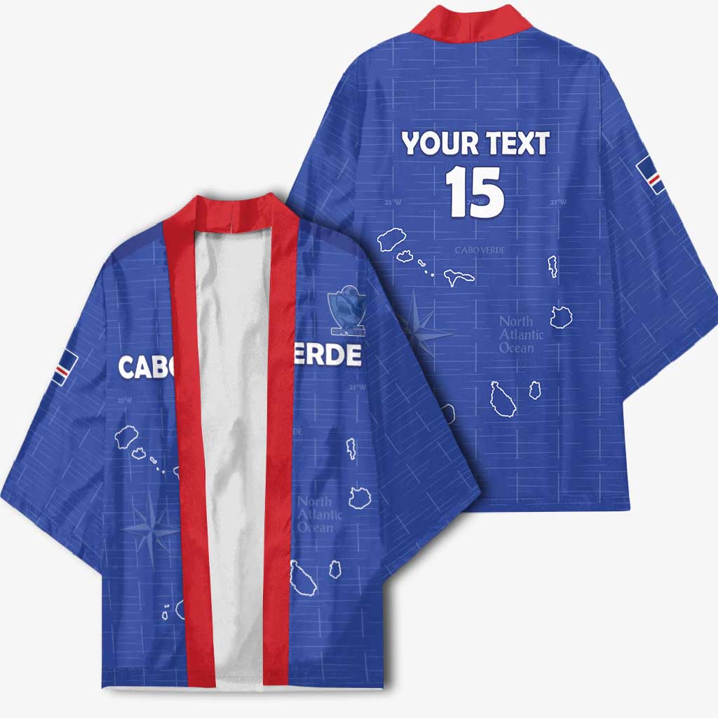 Custom Cape Verde Football Kimono Come On Tubaroes Azuis - Blue - Wonder Print Shop