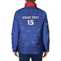 Custom Cape Verde Football Padded Jacket Come On Tubaroes Azuis - Blue - Wonder Print Shop