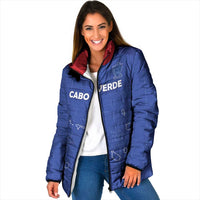 Custom Cape Verde Football Padded Jacket Come On Tubaroes Azuis - Blue - Wonder Print Shop
