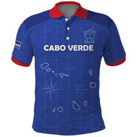 Custom Cape Verde Football Polo Shirt Come On Tubaroes Azuis - Blue - Wonder Print Shop