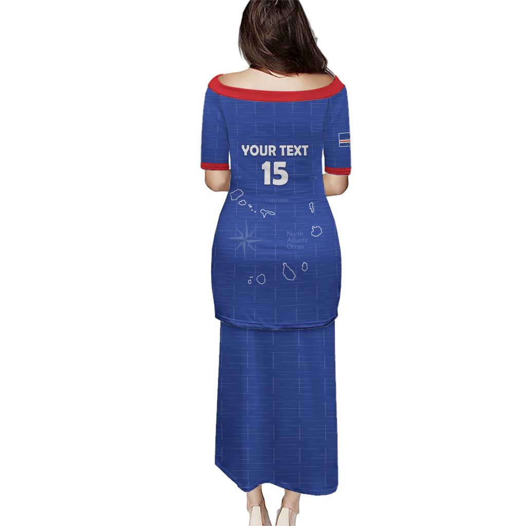 Custom Cape Verde Football Puletasi Come On Tubaroes Azuis - Blue - Wonder Print Shop
