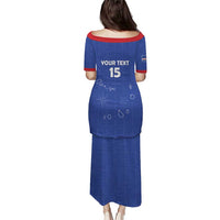 Custom Cape Verde Football Puletasi Come On Tubaroes Azuis - Blue - Wonder Print Shop