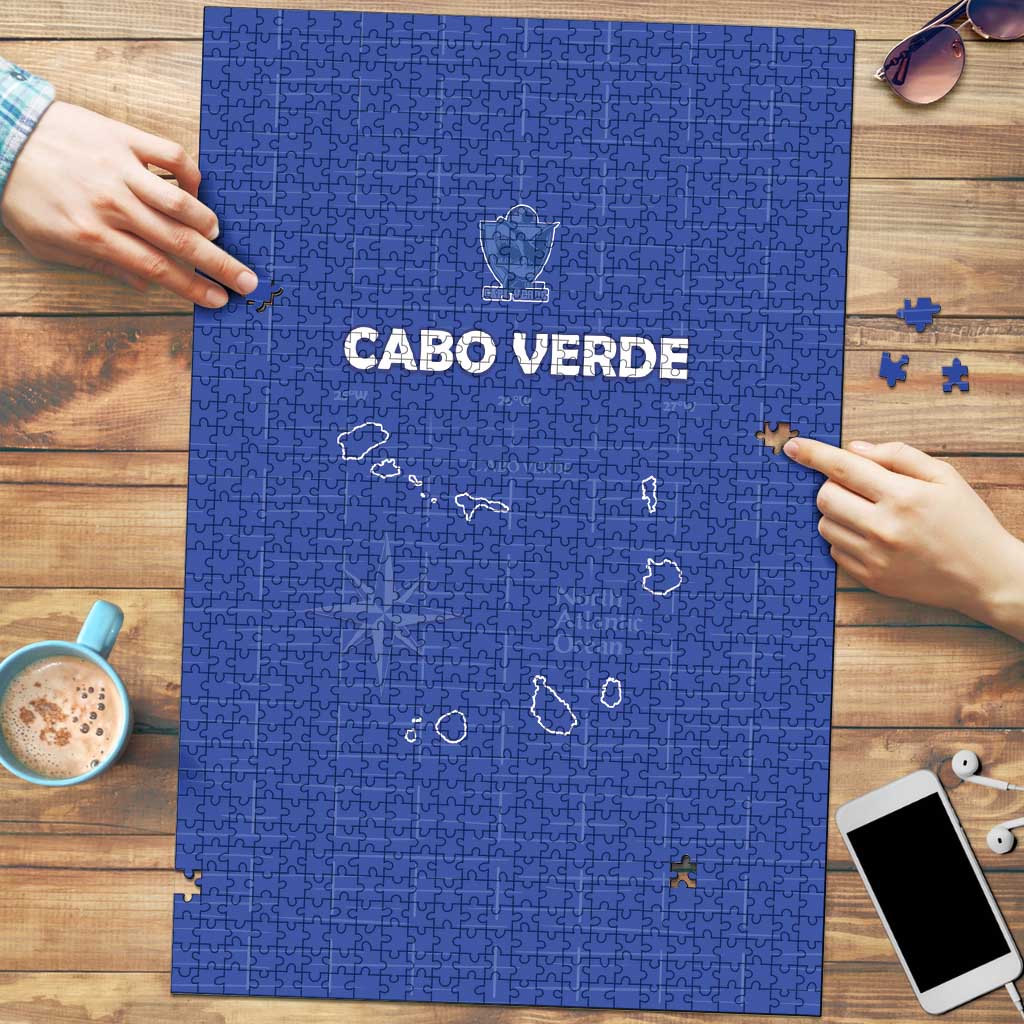 Cape Verde Football Puzzle Come On Tubaroes Azuis - Blue - Wonder Print Shop