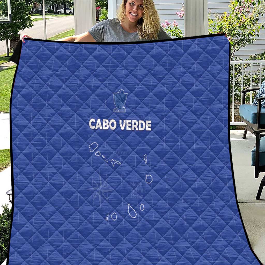 Cape Verde Football Quilt Come On Tubaroes Azuis - Blue - Wonder Print Shop
