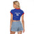 Custom Cape Verde Football Raglan Cropped T Shirt Come On Tubaroes Azuis - Blue - Wonder Print Shop