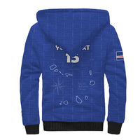 Custom Cape Verde Football Sherpa Hoodie Come On Tubaroes Azuis - Blue - Wonder Print Shop