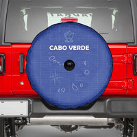Cape Verde Football Spare Tire Cover Come On Tubaroes Azuis - Blue - Wonder Print Shop