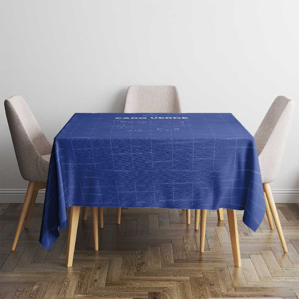 Cape Verde Football Tablecloth Come On Tubaroes Azuis - Blue - Wonder Print Shop