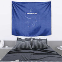Cape Verde Football Tapestry Come On Tubaroes Azuis - Blue - Wonder Print Shop