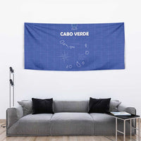 Cape Verde Football Tapestry Come On Tubaroes Azuis - Blue - Wonder Print Shop