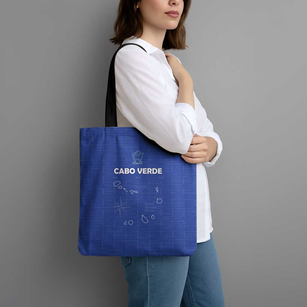 Cape Verde Football Tote Bag Come On Tubaroes Azuis - Blue - Wonder Print Shop