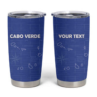 Custom Cape Verde Football Tumbler Cup Come On Tubaroes Azuis - Blue - Wonder Print Shop