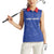 Custom Cape Verde Football Women Sleeveless Polo Shirt Come On Tubaroes Azuis - Blue - Wonder Print Shop