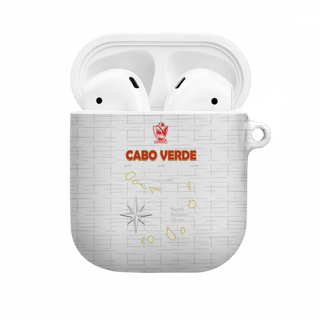 Cape Verde Football AirPods Case Come On Tubaroes Azuis - White - Wonder Print Shop