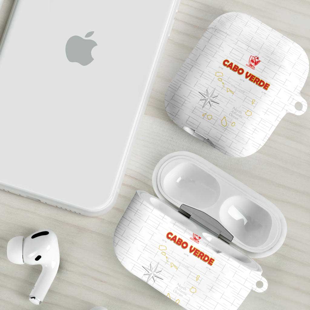 Cape Verde Football AirPods Case Come On Tubaroes Azuis - White - Wonder Print Shop