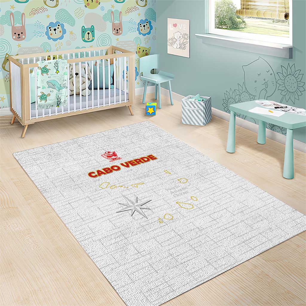 Cape Verde Football Area Rug Come On Tubaroes Azuis - White - Wonder Print Shop