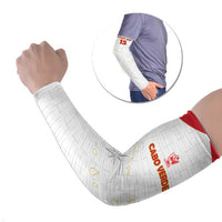 Custom Cape Verde Football Arm Sleeves Come On Tubaroes Azuis - White - Wonder Print Shop