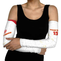 Custom Cape Verde Football Arm Sleeves Come On Tubaroes Azuis - White - Wonder Print Shop