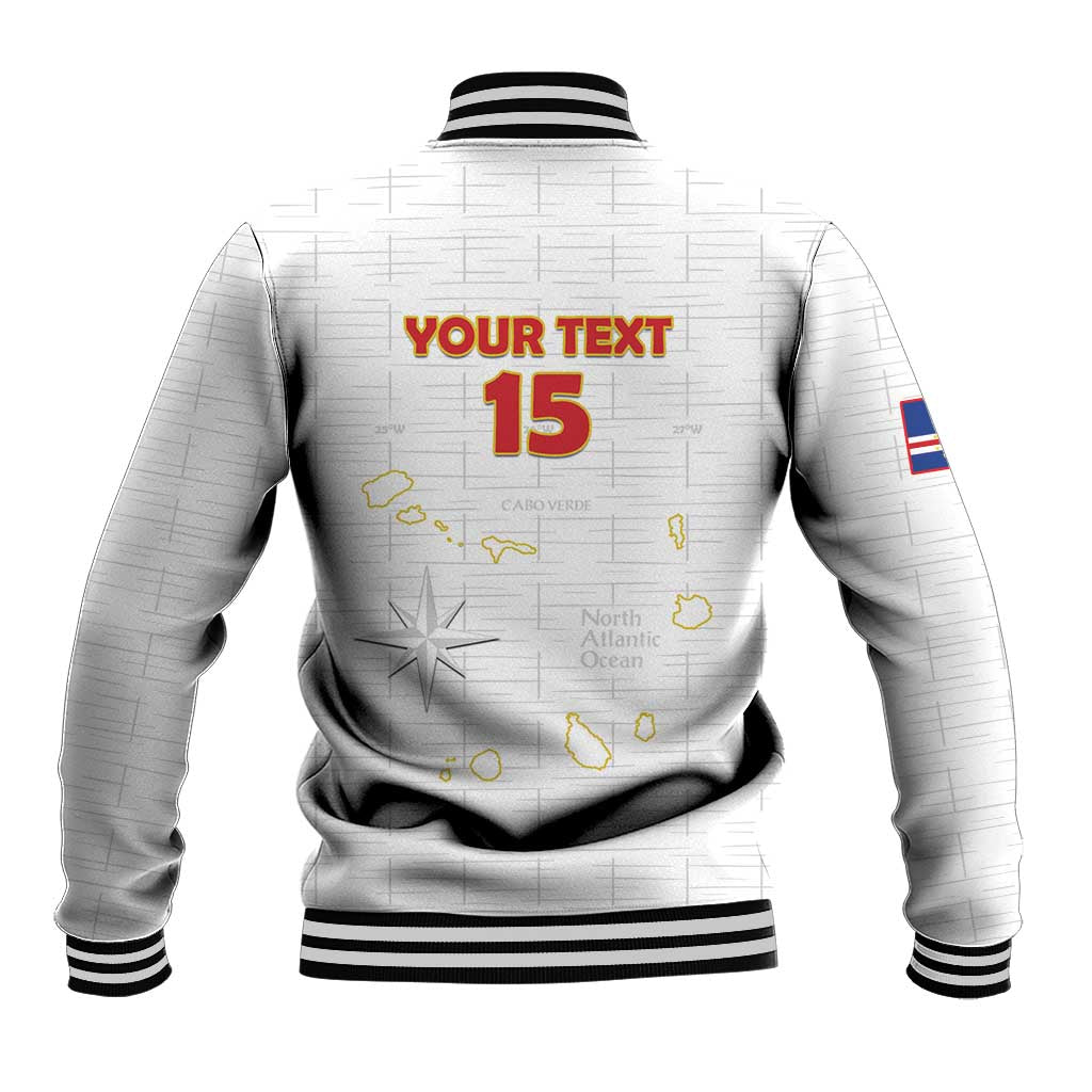 Custom Cape Verde Football Baseball Jacket Come On Tubaroes Azuis - White - Wonder Print Shop