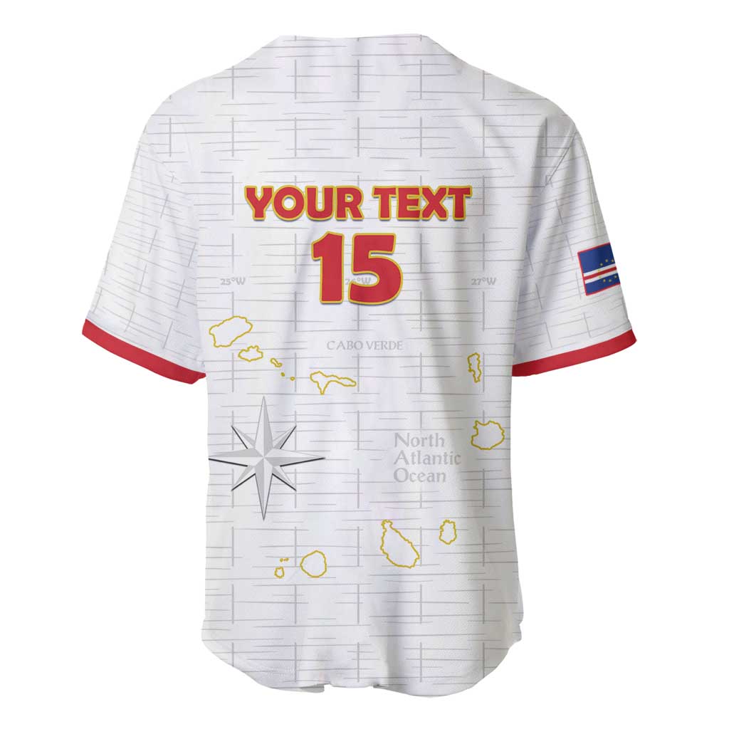 Custom Cape Verde Football Baseball Jersey Come On Tubaroes Azuis - White - Wonder Print Shop