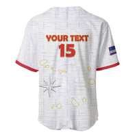 Custom Cape Verde Football Baseball Jersey Come On Tubaroes Azuis - White - Wonder Print Shop