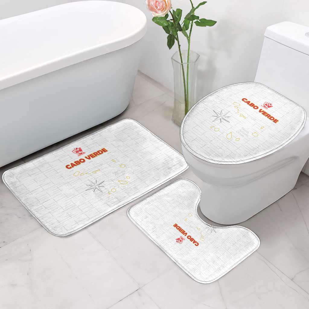 Cape Verde Football Bathroom Set Come On Tubaroes Azuis - White - Wonder Print Shop