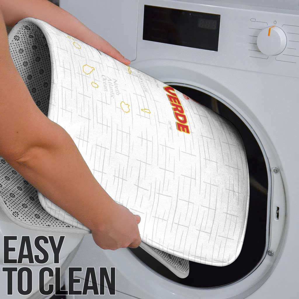 Cape Verde Football Bathroom Set Come On Tubaroes Azuis - White - Wonder Print Shop