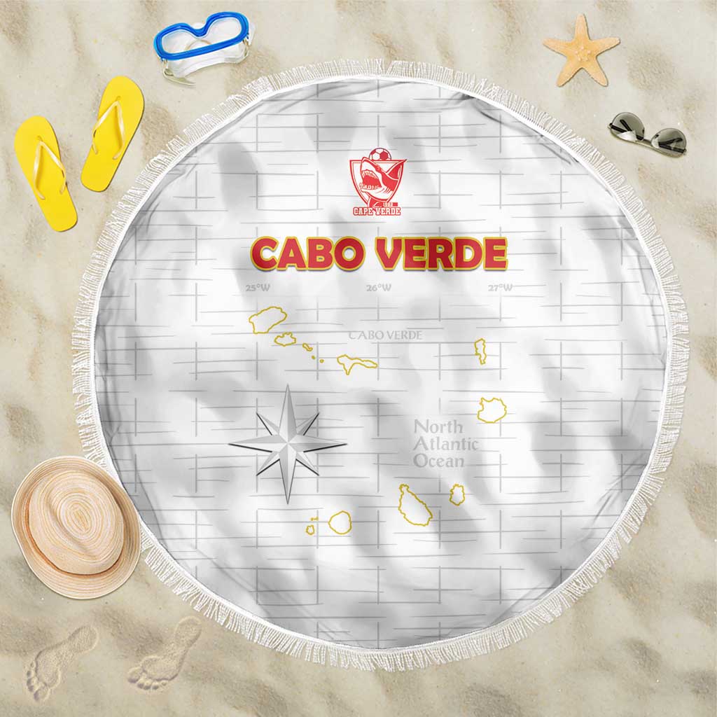 Cape Verde Football Beach Blanket Come On Tubaroes Azuis - White - Wonder Print Shop
