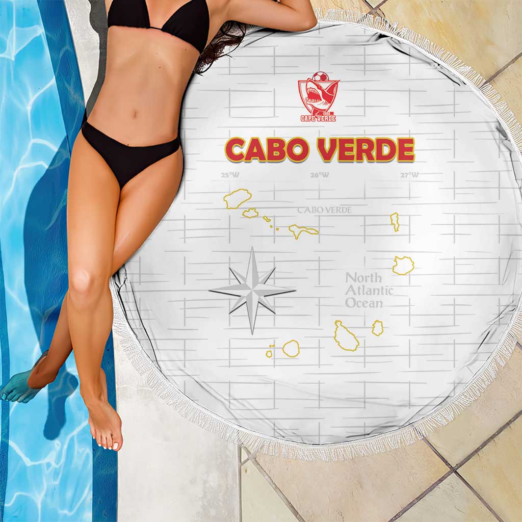 Cape Verde Football Beach Blanket Come On Tubaroes Azuis - White - Wonder Print Shop