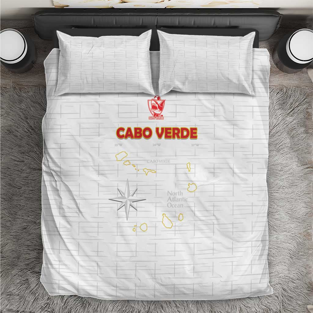 Cape Verde Football Bedding Set Come On Tubaroes Azuis - White - Wonder Print Shop