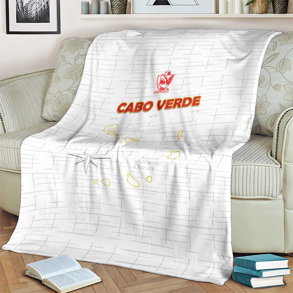 Cape Verde Football Blanket Come On Tubaroes Azuis - White - Wonder Print Shop
