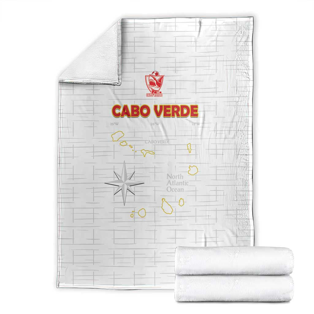 Cape Verde Football Blanket Come On Tubaroes Azuis - White - Wonder Print Shop