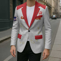 Custom Cape Verde Football Blazer Come On Tubaroes Azuis - White - Wonder Print Shop