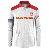 Custom Cape Verde Football Button Sweatshirt Come On Tubaroes Azuis - White - Wonder Print Shop