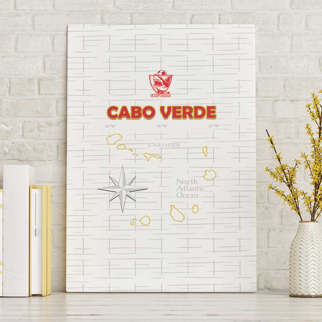 Cape Verde Football Canvas Wall Art Come On Tubaroes Azuis - White - Wonder Print Shop