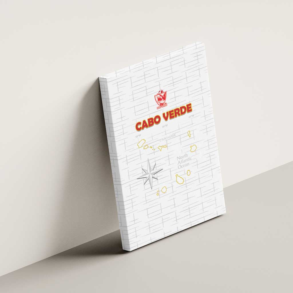 Cape Verde Football Canvas Wall Art Come On Tubaroes Azuis - White - Wonder Print Shop