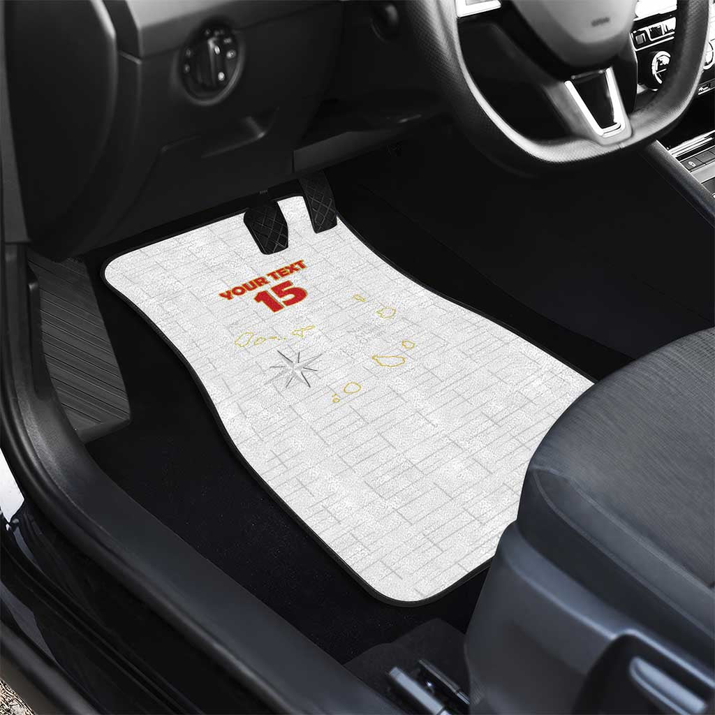 Custom Cape Verde Football Car Mats Come On Tubaroes Azuis - White - Wonder Print Shop