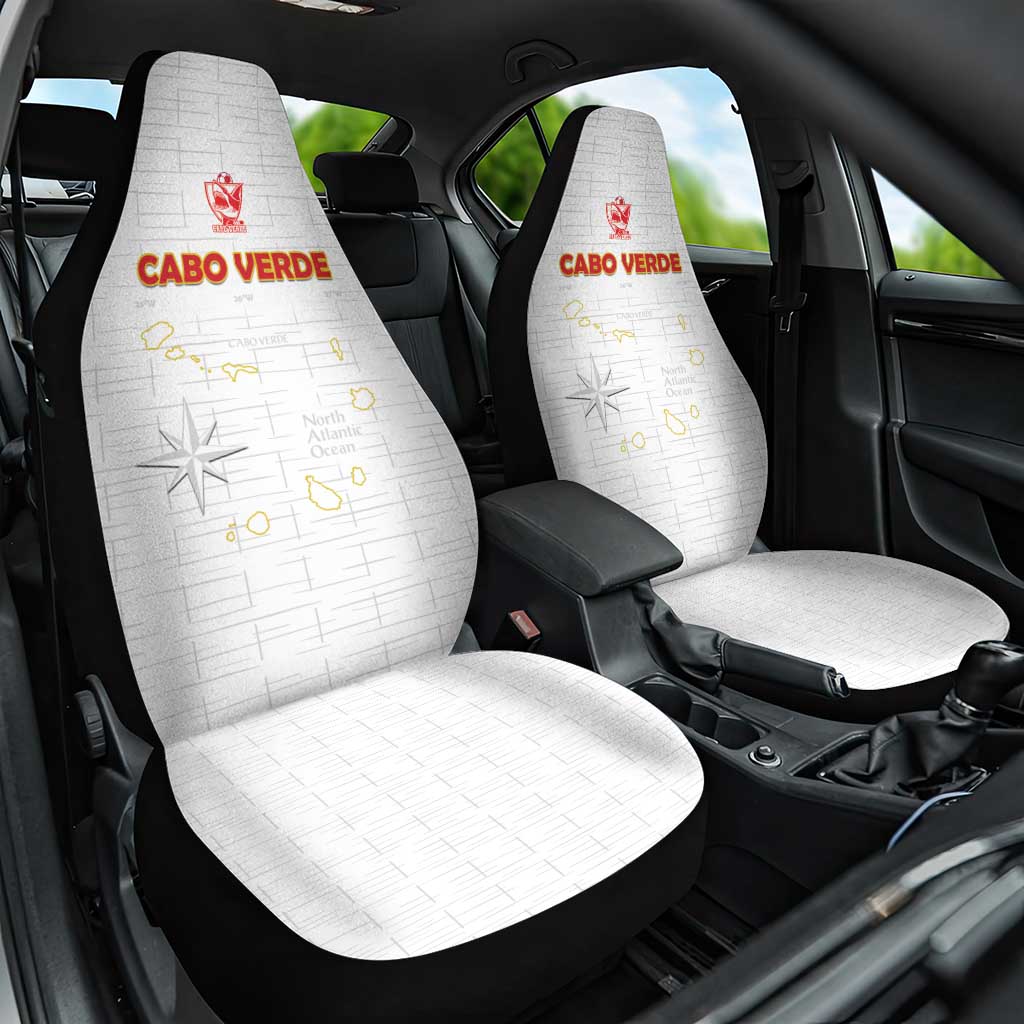 Cape Verde Football Car Seat Cover Come On Tubaroes Azuis - White - Wonder Print Shop