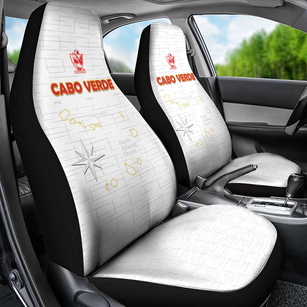 Cape Verde Football Car Seat Cover Come On Tubaroes Azuis - White - Wonder Print Shop