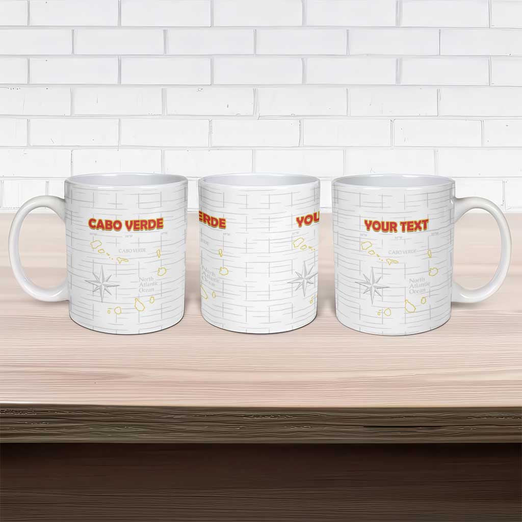 Custom Cape Verde Football Ceramic Mug Come On Tubaroes Azuis - White - Wonder Print Shop