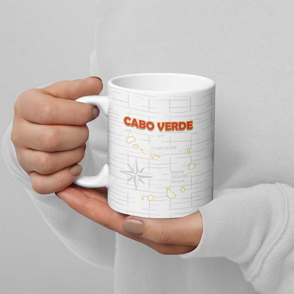 Custom Cape Verde Football Ceramic Mug Come On Tubaroes Azuis - White - Wonder Print Shop