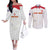 Custom Cape Verde Football Couples Matching Off The Shoulder Long Sleeve Dress and Long Sleeve Button Shirt Come On Tubaroes Azuis - White - Wonder Print Shop