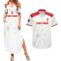 Custom Cape Verde Football Couples Matching Summer Maxi Dress and Hawaiian Shirt Come On Tubaroes Azuis - White - Wonder Print Shop