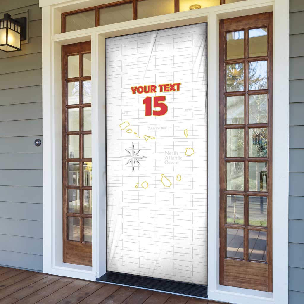 Custom Cape Verde Football Door Cover Come On Tubaroes Azuis - White - Wonder Print Shop