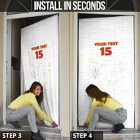 Custom Cape Verde Football Door Cover Come On Tubaroes Azuis - White - Wonder Print Shop