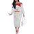 Custom Cape Verde Football Family Matching Off The Shoulder Long Sleeve Dress and Hawaiian Shirt Come On Tubaroes Azuis - White - Wonder Print Shop